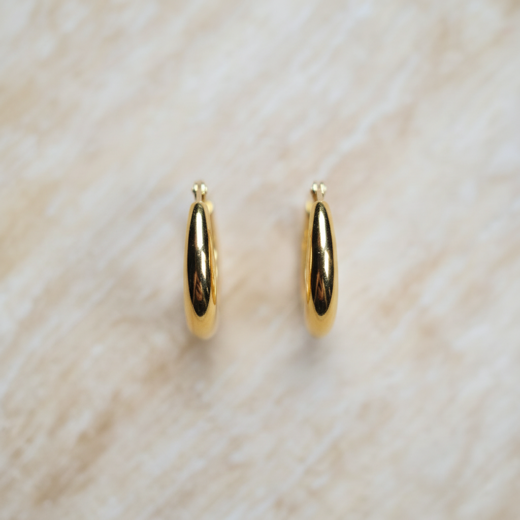 Orecchini Dorati in Acciaio Inox -  Charme dorato