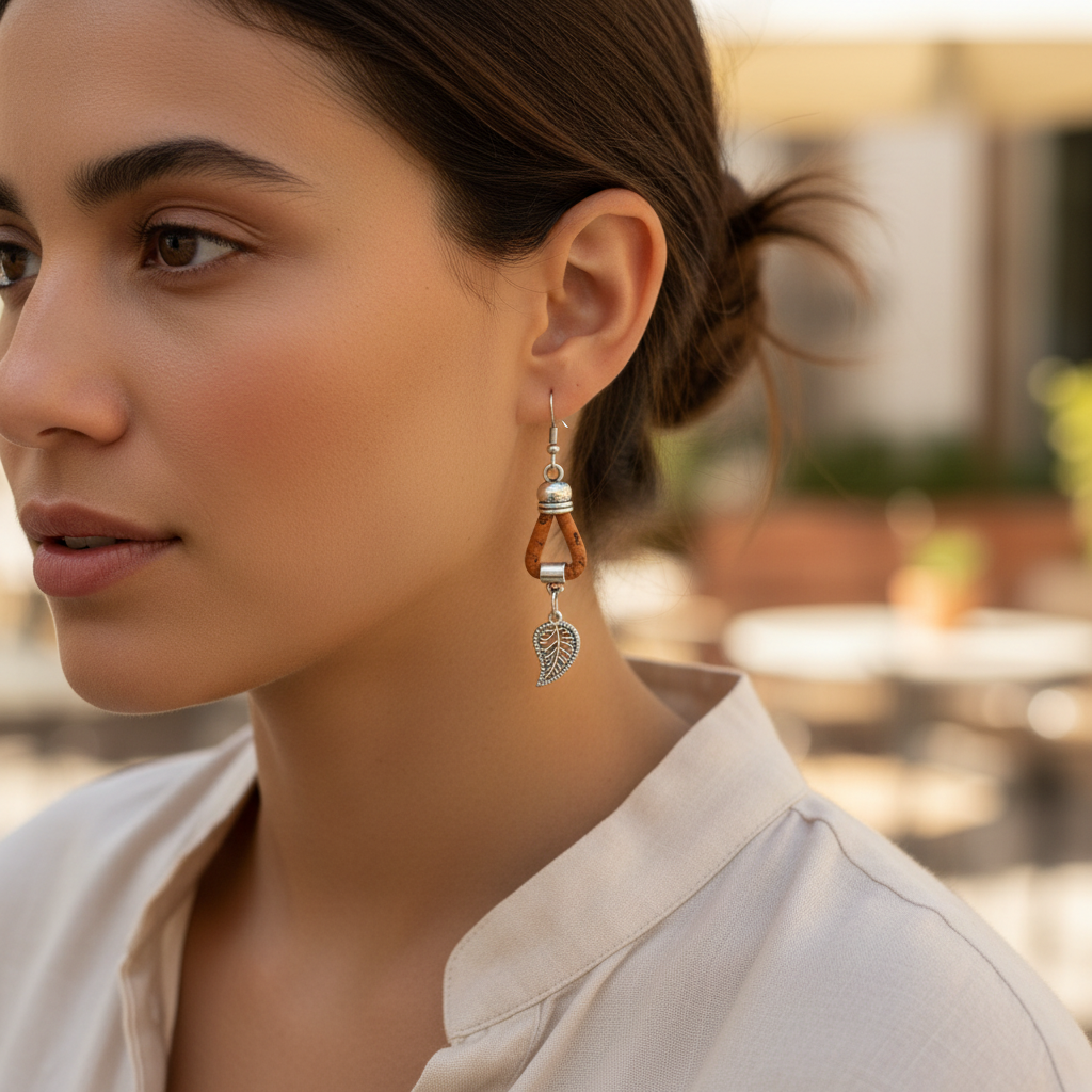 Orecchini in Sughero Naturale - 5 Colori