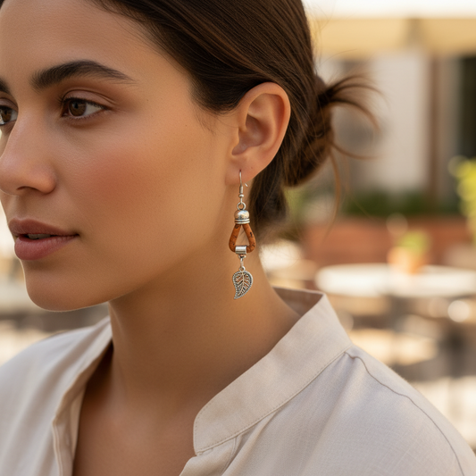 Orecchini in Sughero Naturale - 5 Colori