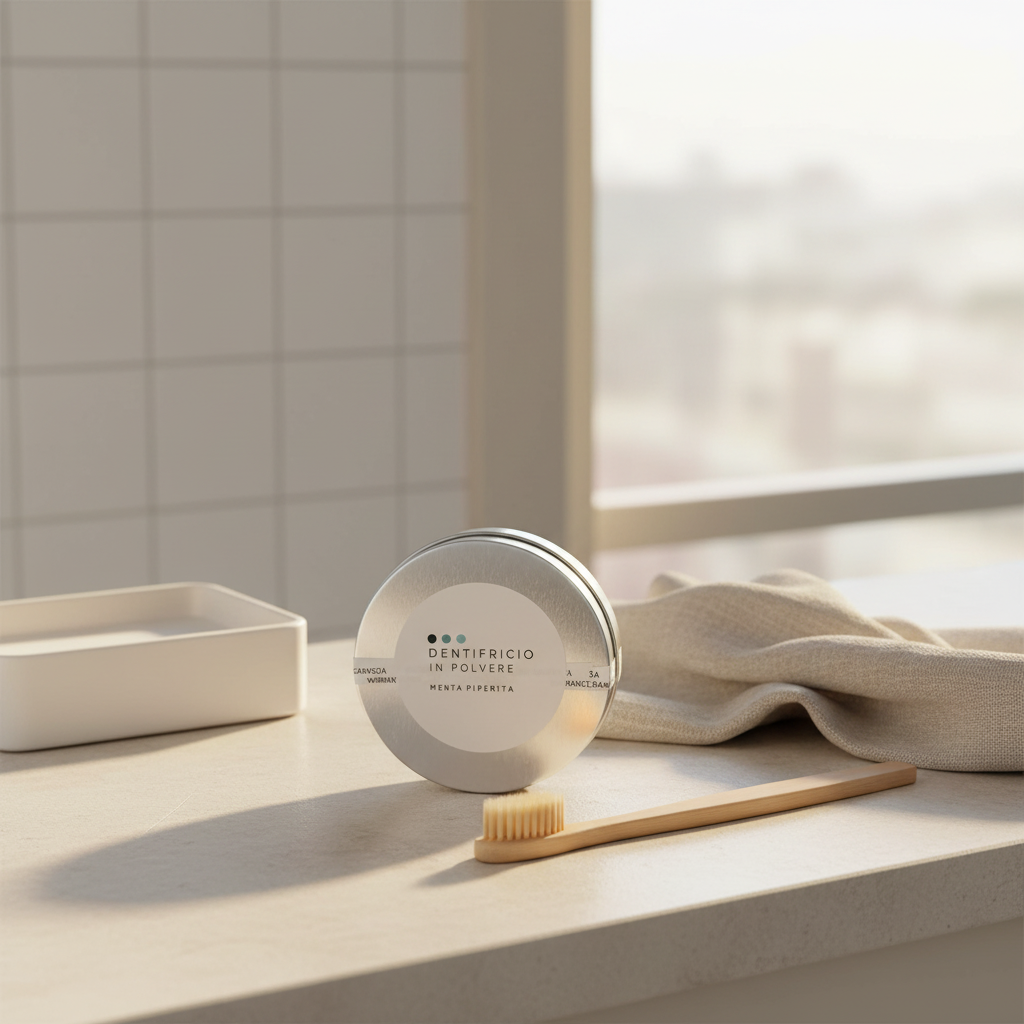 Dentifricio in polvere menta