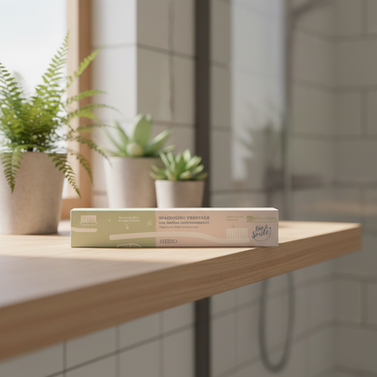 Spazzolino setole medie con testina intercambiabile