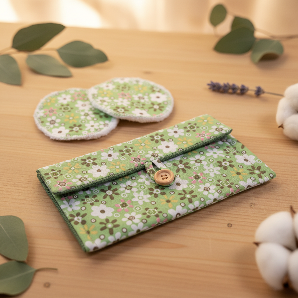 Pochette slim con 2 dischetti struccanti riutilizzabili