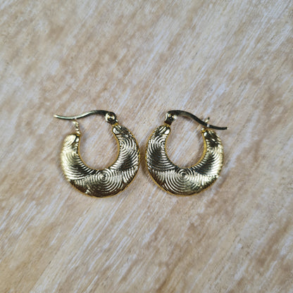 Orecchini dorati in acciaio inox