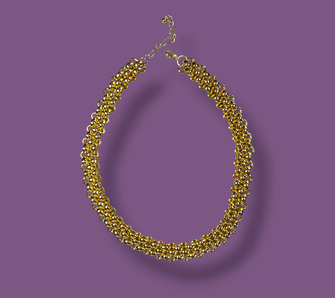 Collana Artemide in Acciaio Inox Color Oro