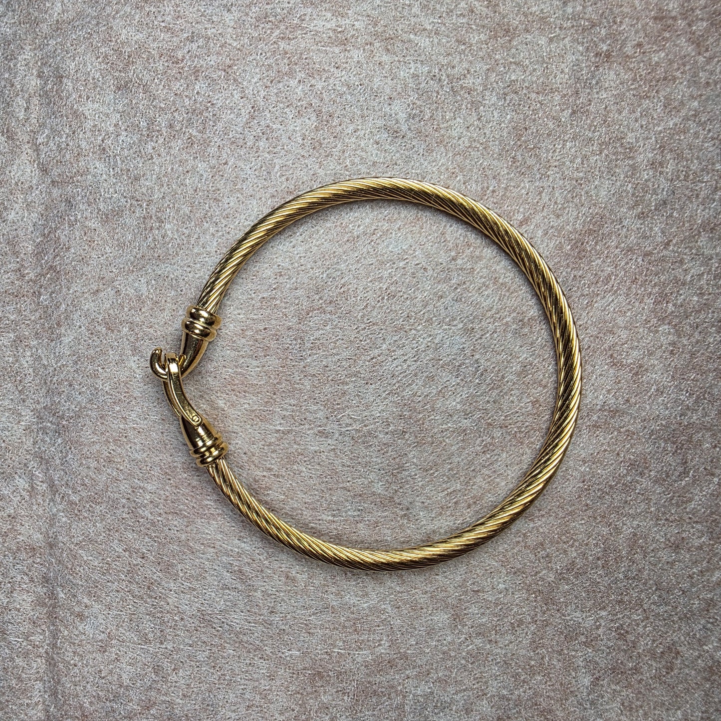 Bracciale Rigido Spirale Acciaio Inox Oro Unisex