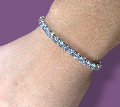 Bracciale Tennis in Acciaio Inox e Zirconi - Unisex