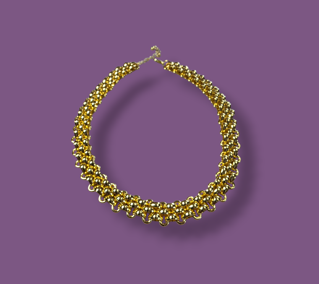 Collana Artemide in Acciaio Inox Color Oro