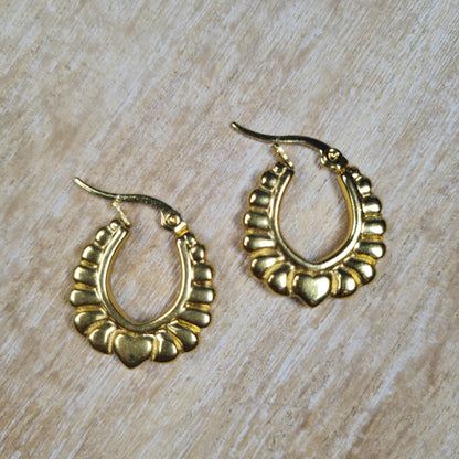 Orecchini dorati in acciaio inox