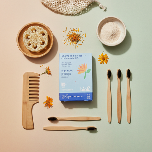 Shampoo in Polvere Solubile alla Calendula Bio - Zero Waste