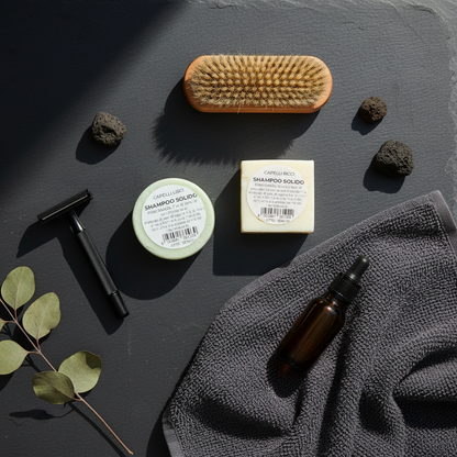 Packaging eco-friendly shampoo solido Arricreo senza plastica