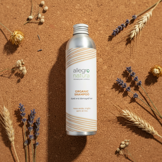 Shampoo capelli tinti danneggiati riparatore, protegge colore naturale bio
