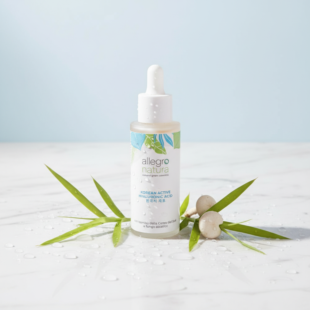 Siero acido ialuronico 3 pesi molecolari, idratazione profonda anti-età vegan