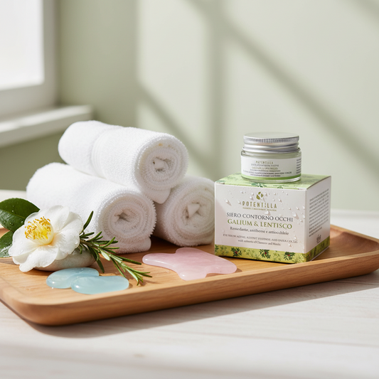 Siero contorno occhi galium lentisco anti-età, drenante decongestionante naturale